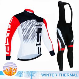 Cycling Jersey Sets Pro Winter Thermal Fleece Cycling Jersey Set Long Sleeve Bicycle Clothing MTB Bike Wear Maillot Ropa Ciclismo Cycling Set 230313