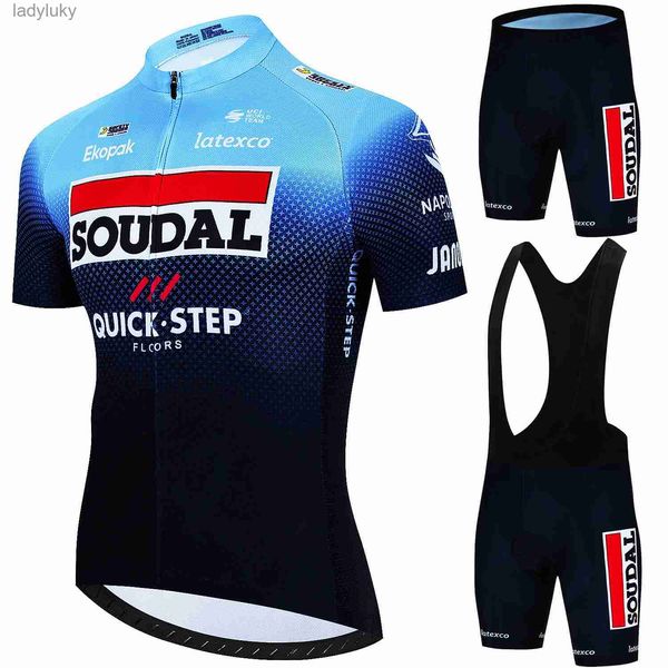 Conjuntos de camisetas de ciclismo QUICK STEP Ropa de ciclismo Ropa Conjuntos para hombres Verano 2024 Mountain Bike Jersey Uniforme Conjunto para hombres Mtb Tricuta Man Pantalones cortos de carretera para hombres L240108