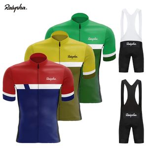 Maglia da ciclismo Set Ralvpha 2023 maglia da ciclismo estiva maglia da uomo manica corta MTB Mountain Road Race Pro Team abbigliamento 230928