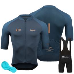Cycling Jersey stelt Raphaful RCC zomerheren korte mouw shorts Suspenders Set Aankomsthirt buitenkleding 230821