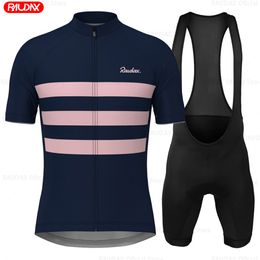 Ensembles de maillots de cyclisme Raudax Ciclismo Yonth Été Maillot de cyclisme à manches courtes Maillot respirant Maillot Ciclismo Hombre Ensemble de vêtements de cyclisme 230503