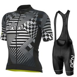 Maillot de cyclisme ensembles Raudax Gcn 2023 été hommes anti UV ensemble respirant course Sport vélo vêtements 230822