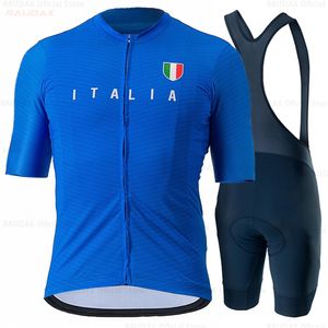 Ensembles de maillot de cyclisme Raudax Italie Ensemble de cyclisme Homme Maillot de cyclisme à manches courtes Vélo Kit de vêtements de cyclisme Vtt Vêtements de vélo Triathlon Maillot Ciclismo 230619