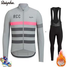 Cycling Jersey stelt RCC Raphaful Winter Thermal Fleece Cycling Jersey Set 2022 Racing Bike Cycling Suit fietsen Cycling Clothing Ropa Ciclismo J23042222
