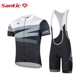 Cycling Jersey Sets Santic Men Suit Cyling Bib Shorts MTB Bicicleta Bicicleta para K20MT146 230814