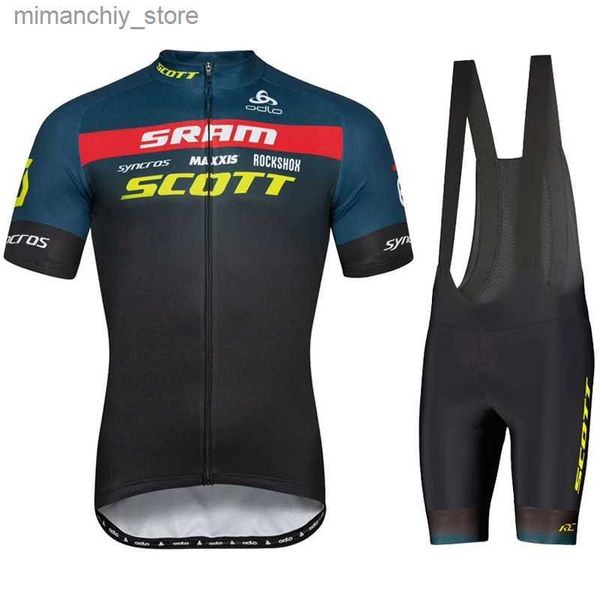 SCOTT 2023 été vêtements de cyclisme hommes maillot de cyclisme ensemble court Seve route vélo chemises Bicyc 19D cuissard vtt route Rop Q231107