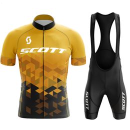 Ensembles de maillots de cyclisme SCOTT Combinaison de vélo à manches courtes Vêtements Maillot de vélo Cuissard à bretelles 230728