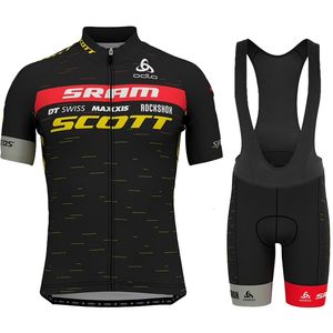 Cycling Jersey Sets Scott Cycle Summer Clothing Mens Bicycle Equipment Sports Set Outfit MTB Male Mountain Bike Bib Shorts 230821