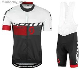 Radfahren Jersey Sets SCOTT Pro Team Radfahren Jersey Set Sommer Radfahren Kleidung MTB Fahrrad Kleidung Uniform Maillot Ropa Ciclismo Radfahren bicyc Anzug Q231107