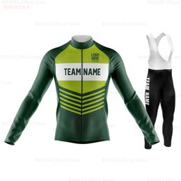 Ensembles de maillot de cyclisme sepeda lengan panjang baju bersepeda desain bricolage musim gugur 230905