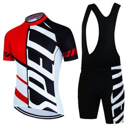 Cycling Jersey Sets Set QuickDry Bicycle met 20D Gel Pad Summer Antiuv Men Pro Shortsleeves Clothing 230522