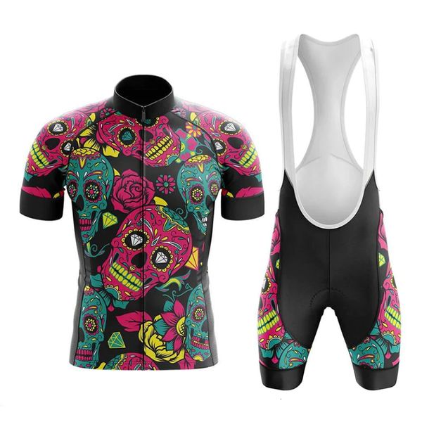 Maillot de cyclisme ensembles crâne 2023 homme vtt uniforme vélo vêtements été respirant vêtements vélo chemise Ropa Ciclismo 230614