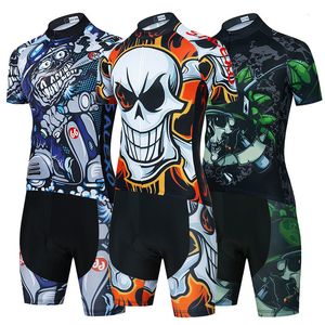 Cycling Jersey Sets Skull Patroon Cycling Jersey Set Summer Road Bicycle Clothing Mountain Bike Deskleding MTB Maillot Ciclismo Men Cycling Set 230811