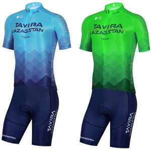 Cycling Jersey Sets Soudal Cycling Jersey Qazaqstan Team Astana Bike Maillot Shorts Suit Men 20d MTB ROPA Ciclismo Green Bicycl Tshirt Clothing 230815