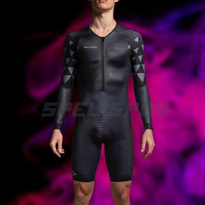 Cycling Jersey stelt SPELISPO's van hoge kwaliteit triatlon mannen skinsuit long mouw skin suit maillot ciclismo road fiets kleding jumpsuits 230505