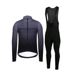 Conjuntos de camisas de ciclismo SPEXCEL preto cinza inverno lã térmica manga longa e calças bib Conjunto de bicicleta Aceitar tamanho de mistura 230614