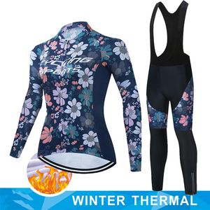 Conjuntos de jersey de ciclismo Ropa deportiva Mujer Invierno Blusa de lana Babero Ropa de verano Chaqueta MTB Camisa profesional Equipo Ropa Equipo 231202