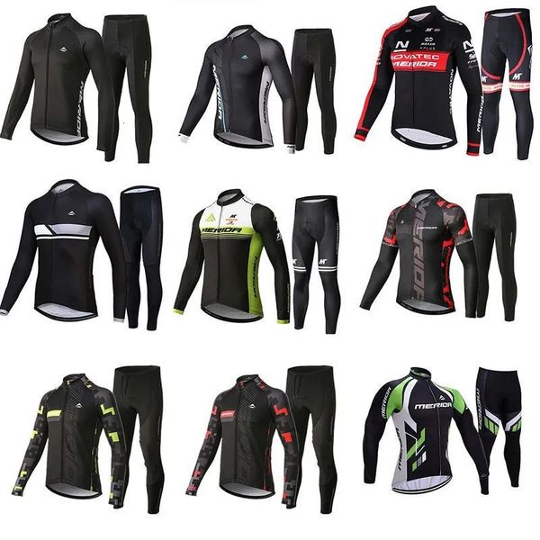 Maillot de cyclisme ensembles printemps et automne costume montagne manches longues respirant séchage rapide ensemble équipement de vélo Merida Road 230928