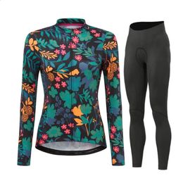 Ensembles de maillot de cyclisme printemps automne veste longue respirant femmes vêtements montagne en plein air Triathlon porter des vêtements de vélo de mode 231118