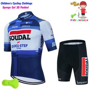 Fietskleding Sets Zomer Quick Step Kinderen Wielerkleding Set Kinderen Korte mouw Fietskleding MTB Ropa Ciclismo Jongens Fietspak Fietskleding 230626