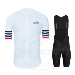 Cycling Jersey sets zomer Ralvpha korte mouw set ropa ciclismo sportshirt snel droog ademende mtb slijtage 230508