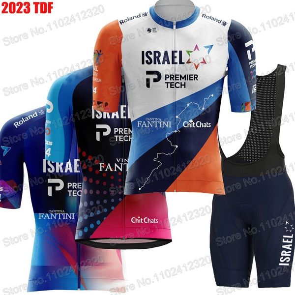 Ensembles maillot de cyclisme Équipe israël France Tour Maillot de cyclisme ensemble manches courtes TDF vêtements vélo de route chemises costume vélo cuissard vtt Maillot 230906