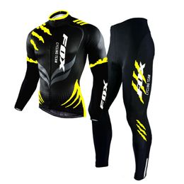 Ciclismo Jersey conjuntos equipo hombre deportes bicicleta otoño Mtb ropa manga larga triatlón bicicleta de montaña pantalones conjunto 230222