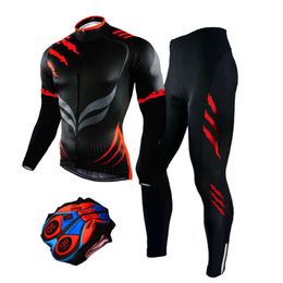 Ciclismo Jersey conjuntos equipo hombres manga larga conjunto MTB bicicleta ropa Tenue Velo Homme bicicleta desgaste 230729