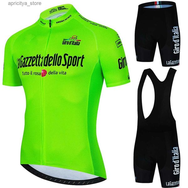 Jersey cycliste sets Tour de Italie Ditalia cyclisme en maillot de gamme Men de gamme Set Man Bike tenue pour hommes Vêtements uniformes de costume cyc vêtements de printemps l48