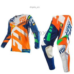 Cycling Jersey stelt Troy Fox Motocross Suit 360 Division MX ATV Dirt Bike Racing Full Set Jersey Pants Combo 3 Color