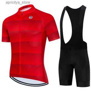 Cycling Jersey Sets Vendull 2023 Zomer fietsen Kleding Mens Cycling Jersey Set Short Seve Road Bike Shirts Bicyc 19D Bib Shorts MTB Road ROP L48