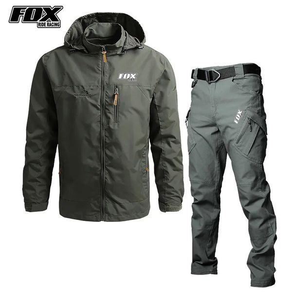 Conjuntos de jersey de ciclismo Chaqueta de ciclismo impermeable FOX RIDE RACING Pantalon Mtb Abrigo de motocross a prueba de viento Pantalones de bicicleta de montaña Conjunto de cortavientos para bicicleta 231120