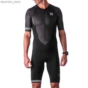 Jersey cycliste ensemble Wattie Ink Team Triathlon Jersey SkinSuit Ciclismo Cycling Mens Bicyc Body Set Clothes Speed Speed Fit