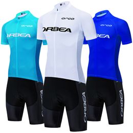 Conjuntos de jersey de ciclismo Conjunto de ciclismo blanco ORBEA ORCA Bike Jersey Bibs Shorts SRAM Syncros Rock Shock Ropa Ciclismo Pro Bicicleta de secado rápido Maillot 230727
