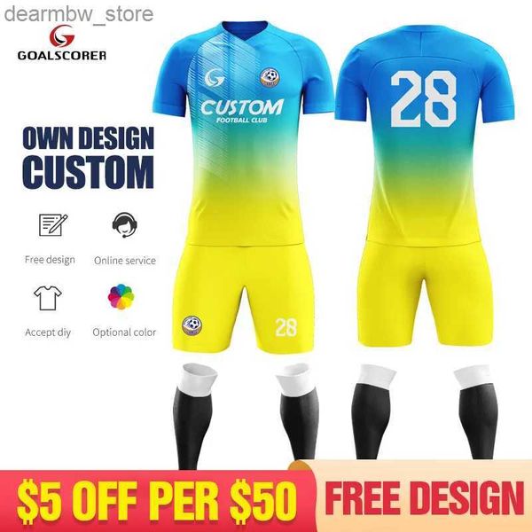 Jersey de ciclismo Juego Whosa Custom Cheap Sublimation Design Uniform de fútbol en blanco Juego de fútbol Breathab Polyester Camiseta de fútbol para hombres W061 L48