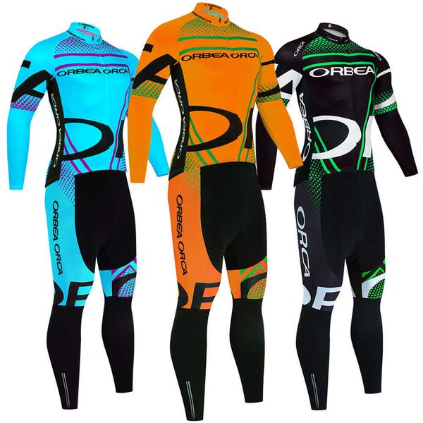 Maillot de cyclisme Ensembles hiver 2023 ORBEA ORCA Maillot de cyclisme Vélo Maillot Culottes Costume Hommes 20D Ropa Ciclismo Thermique Polaire Bicycl Pantalon J230422