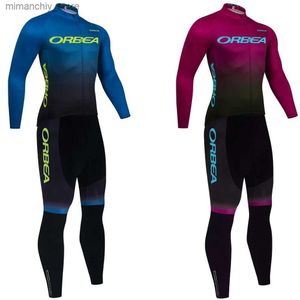 Ensembles de maillots de cyclisme Hiver 2024 ORBEA ORCA vélo cyclisme équipe Jersey pantalon ensemble hommes femmes Ropa Ciclismo thermique Fece Por Bicyc vêtements Q231107