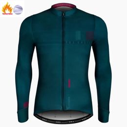 Wielertrui Sets Winter Mannen Zwart Thermische Fleece Lange Mouw Ras Sweatshirt MTB Kleding Ropa Ciclismo Fietsjack 230928