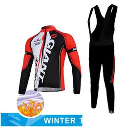 Conjuntos de Jersey de ciclismo para hombre, ropa térmica de lana de manga larga para invierno, Maillot para bicicleta, uniforme para bicicleta de montaña, entrega directa, deportes, Outdo Oteio