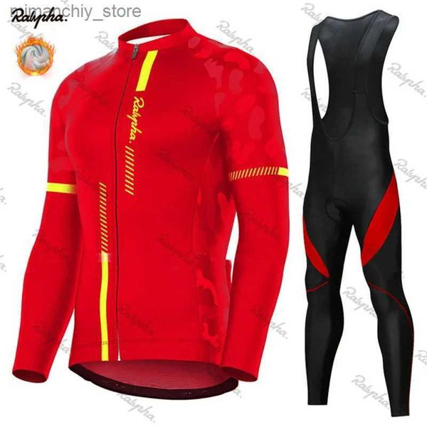 Jersey de cyclisme ensemble en jersey de la fece chaude hivernale