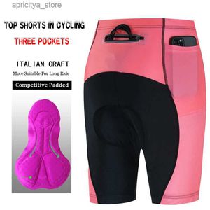 Jersey de ciclismo Juego para mujer Pantalones de ciclismo Gel 3 Pockets Lycra Sports Shorts Man Clothing Profesional Maillot Mtb Ropa de verano Equipo corto L48