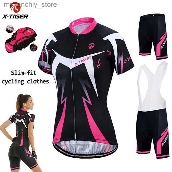 X-Tiger ensemble de maillot de cyclisme pour femme été Anti-UV cyclisme vêtements de vélo à séchage rapide vêtements de vélo de montagne ensemble de cyclisme Q231107