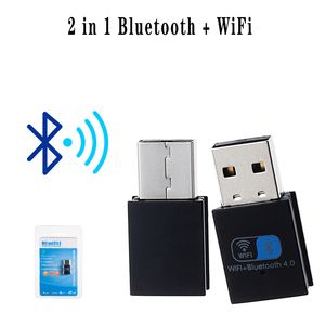 Tarjeta de red inalámbrica Bluetooth + WIFI dos en uno, receptor Wifi de 150M + transmisor adaptador Bluetooth 4,0, envío gratis