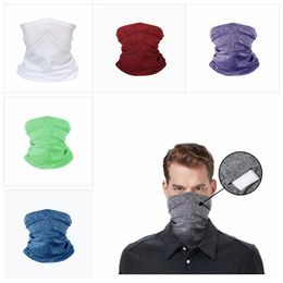 Masques de cyclisme Foulard magique Bandanas Protection sans couture Cache-cou avec filtre PM 2.5 Masques de créateur YW01