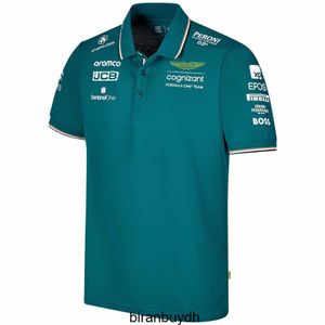 Fietsen Heren T-shirts Aston Martin Aramco Cognizant F1 2023 Official Fernando Alonso Team Polo Sleeve Formula Extreme Sports Lovers Casual T-shirt Maat