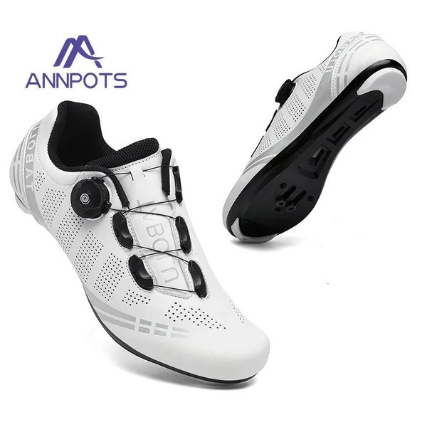 Cycling pour VTT Chaussures avec Clits Men Route Cleat Road Road Bike Speed Flat Sneaker Racing Femmes Bicycle Mountain SPD BIKING FOOKES 240416