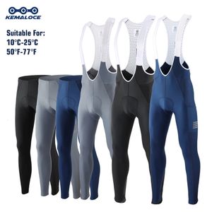 Pantalones de ciclismo KEMALOCE Hombres Pantalones de ciclismo Verano Otoño Secado rápido Azul / Negro / Gris Gel Pad MTB Bike Bib Pants High End Transpirable Medias largas 231101