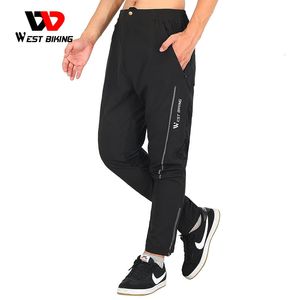 Cyclisme Pantalon WEST BIKING printemps été pantalons de sport pour hommes séchage rapide réfléchissant rayé survêtement pantalons de course en plein air Golf pêche randonnée 231216