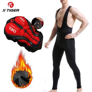 Pantalons de cyclisme X-Tiger garder au chaud pantalons de cyclisme pantalons de vélo de montagne thermique d'hiver collants de vélo Coolmax 5D Gel Pad pantalons de cyclisme 231101