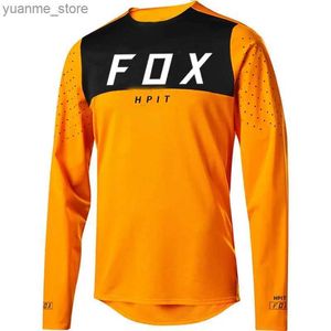 Chemises cyclables Tops 2021 New Black Jersey Motocross Cycling Off Road Dirt Bike Riding ATV DH Mens Racing Shirt à manches longues Y240410